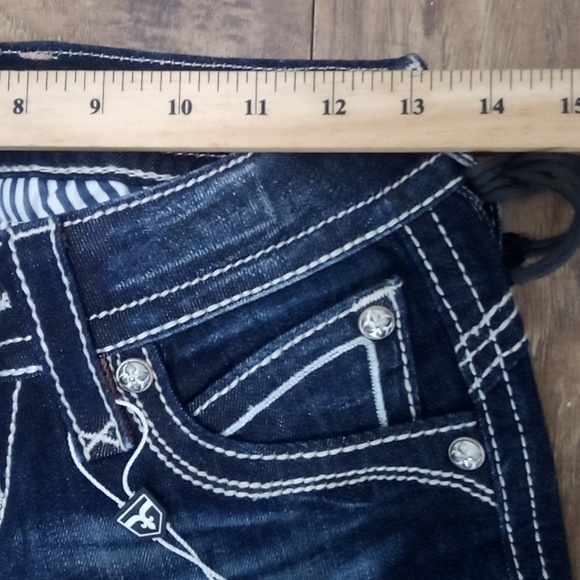 Rock Revival Women's 26 Straight Heather Embellished Shimmer NWT - Picture 10 of 12